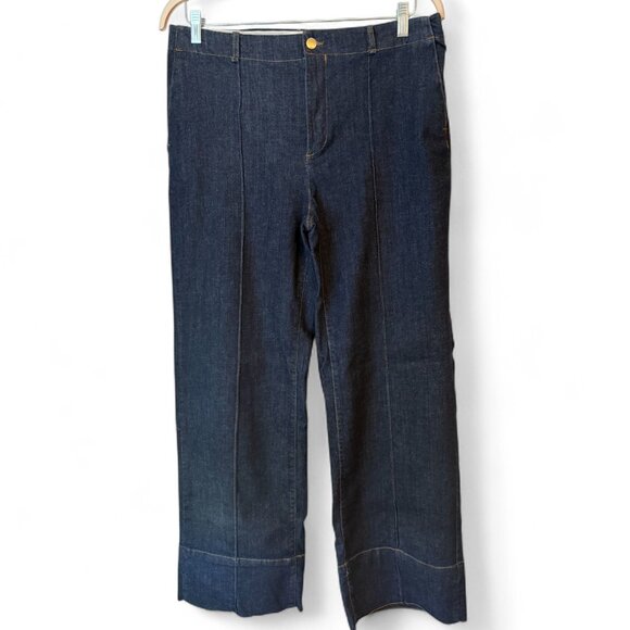 ZARA Dark Wash Denim Trousers – Size XL - Picture 1 of 4